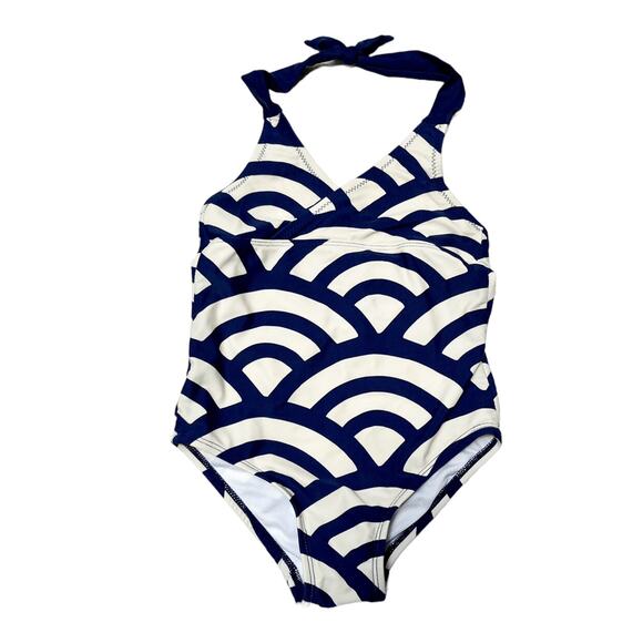 Tea Collection Tidal Halter One Piece Swim Suit Size 4 - Picture 1 of 5